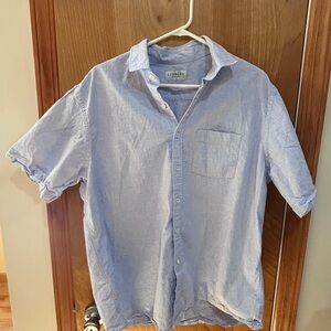 LEDBURY Men's Sky Blue Casual Button Down Shirt